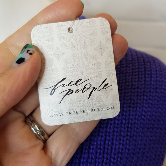 Free People Beach Orchid Convertible Tank Top Medium UK 12 Purple Knit Halter BN - Picture 6 of 10